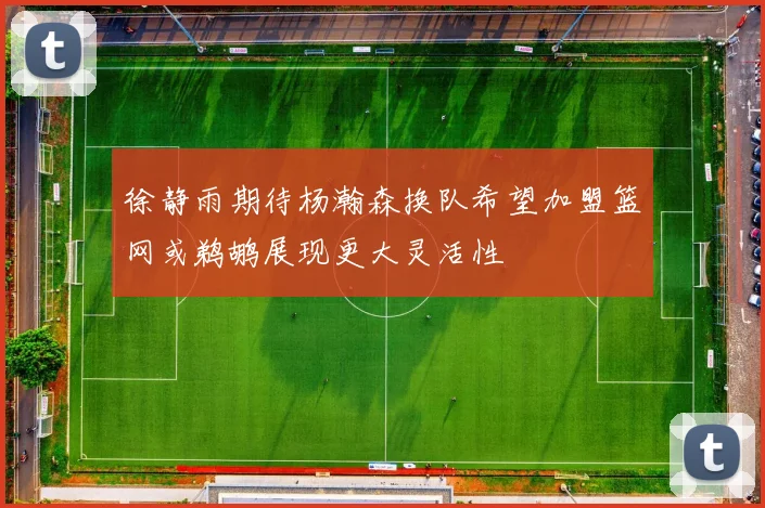 徐静雨期待杨瀚森换队希望加盟篮网或鹈鹕展现更大灵活性